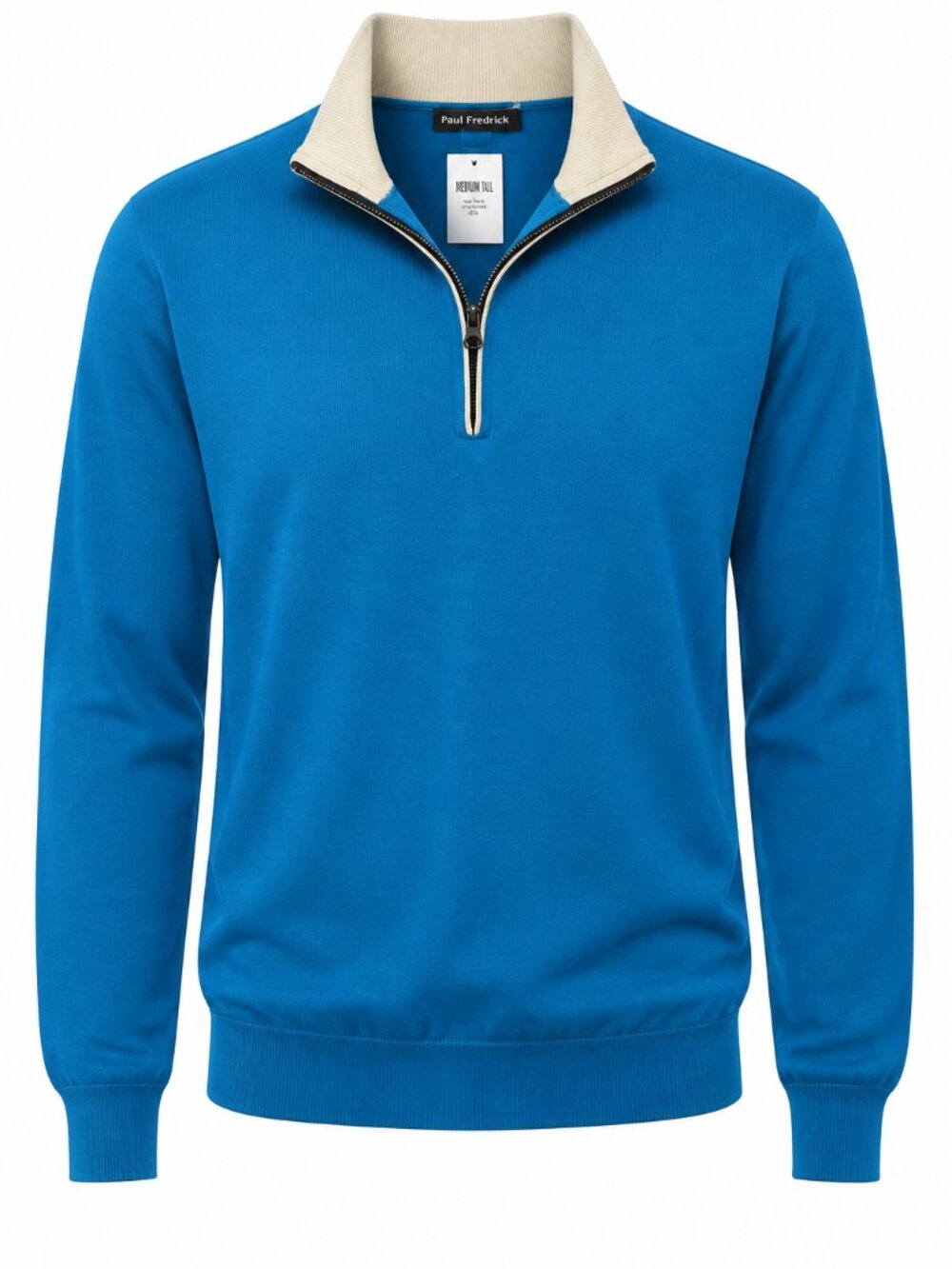 Paul Fredrick Quarter Zip Suprima Cotton NWT
